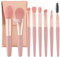 Leikedun Professional Makeup Brushes Set Mini 8Pcs Portable Make up Premium Kits with PU Leather Bag Foundation Powder Cosmetic Brush Blush Blending Eyeshadow Sets, Pink