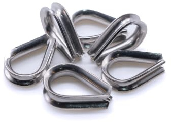Stainless steel wire rope thimble eyelet marine grade A4 316 (4mm - 10pcs)