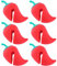 Silicone Pot Lid Lifters, 6pcs Pot Lid Lifter Pepper Chili Shaped Spill-Proof Steam Release Pan Spill Stopper Boiling for Holder Riser Cooking Utensils Holder Lifts Home Kitchen Pan