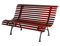 INDA-Exclusiv XXL Edle und Massive Parkbank aus Metall und Holz Gartenbank Bank Sitzbank Holzbank B150xT70xH80cm, Farben:Braun