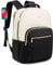 LOVEVOOK Laptop Backpack Womens,15.6 Inch Rucksack Bag for Women,School College Travel University Back Pack,Lightweight Large Work Bags with USB Charging Port, Ladies Backpacks, Black Beige