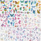 ACWOO Einhorn Tattoos Mädchen, Glitzer Tattoo Set Kinder Tattoo Kinder, 250+ Temporäre Tattoos zum Aufkleben Kindertattoos, Einhorn Geschenke als Mitgebsel Kindergeburtstag,Kleine Geschenke für Kinder