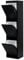 Atahome Perge Waste and Recycling Bin - 3 Drawers and Plastic Buckets with Metal Handles, 3x15 Litres Waste Separation & Recycling, Sturdy Metal Structure Rubbish Bin (Black)