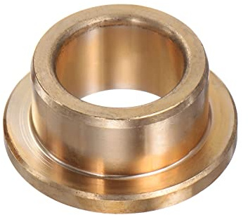 QUARKZMAN Flansch Gleitlager Hülse 15mm Bohrung 21mm AD 12mm Länge 3mm Flansch Dicke Bronze Buchse Selbstschmierende Gleitbuchsen Hülse für Industrielle Anlagen