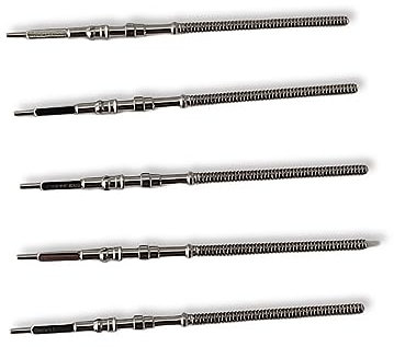 JSLER Edelstahl-Kronen-Set, passend for NH35, passend for NH36, passend for NH38, passend for NH39, Uhrwerk, Aufzugswelle, Zubehörteil (Color : 5PCS)