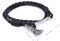 UK Men Viking Celtic Wolf Raven Axe Rope Black Leather Bracelet Adjustable