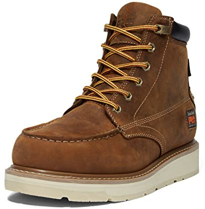 Timberland PRO Gridworks - Stivali da lavoro da uomo, impermeabili, con punta morbida, 15,2 cm, Marrone dorato - 2024 Nuovo, 6