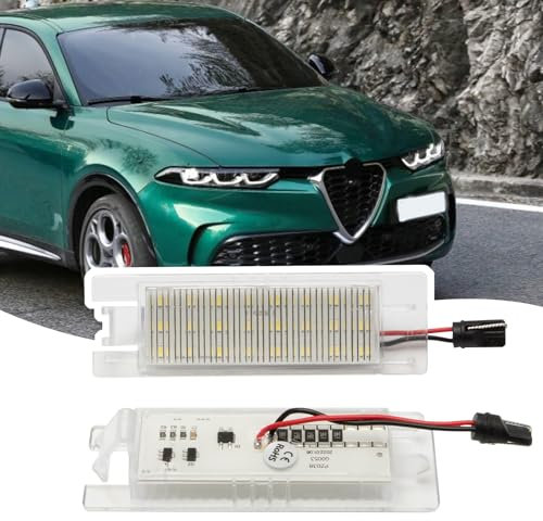 Konuooer 2Stk Kennzeichenbeleuchtung für Alf-a Romeo Giulietta 940 Nummernschildbeleuchtung für 147 156 159 166 MiTo GT Spider Brera für Zafira B Astra H Corsa D Camaro Malibu GM20944894