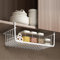 Under Shelf Hanging Storage Multipurpose All Metal Slide in Baskets for Kitchen (Large white)