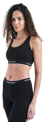 Icebreaker Damen Sport-BH ZoneKnit Black S