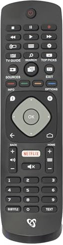 SBOX 502226 Télécommande pour Philips SMART TV Noir