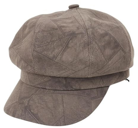 Perfeclan Berretto casual da donna con palloncino, berretto da pittore, cappello da spintore, cappello Newsboy, cappello cabbie, retro elastico, con ombrello primavera-estate, Stile B - caffè,