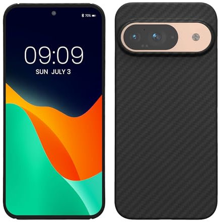 kalibri Cover Compatibile con Google Pixel 9 - Custodia in aramide Cover Ultra Resistente - Backcover Protezione Case