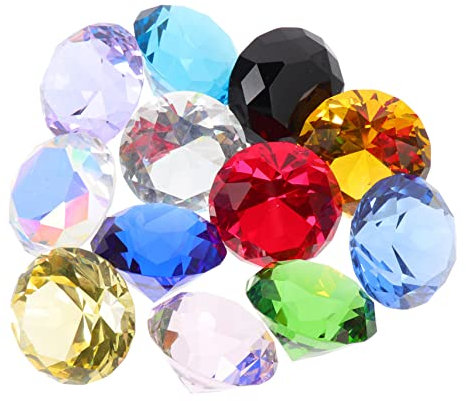 JEWEDECO 12 Stück Kunstdiamanten Als Vasenfüller Tischdekoration Kristalle Glasornament Für Dekoration