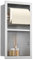 Bernkot Porte-papier toilette encastré en acier inoxydable - Armoire de salle de bain avec support pour papier toilette - Avec rangement - 34 x 18 x 10 cm - Argenté