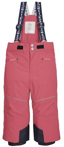 First Instinct by killtec Kinder Skihose/Funktionshose mit Trägern und Schneefang FISW 48 MNS SKI PNTS, Dark Rouge, 122/128, 43392-000
