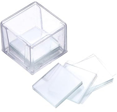 Ciieeo 100 Stück Mikroskop Deckglas Quadratisch Aus Klarem Glas Für Optische Mikroskope Mikroskop Zubehör Für Labor Biologie