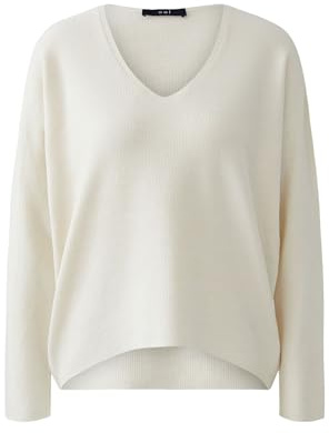 Oui Damen Pullover FREYJA Viskosemischung oversized geschnitten Uni