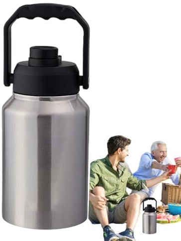 Recipiente aislado con tapa, recipiente de 2 litros con asa, enfriador de agua para piscina, barbacoa, picnic y re