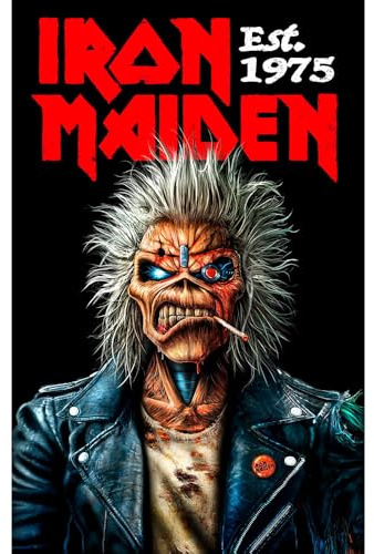 Iron Maiden Est 1975 Band Logo Textil-Flaggen-Plakat One size