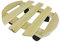 STI Sottovaso con Ruote Rotondo 35 cm Legno Europeo impregnato Giardino Balcone