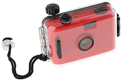 Baoblaze Wiederverwendbare Unterwasserkamera mit wasserdichte Gehäuse Fall Rot