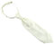 TigerTie Designer Plastron Pique 2tlg Krawatte fertig gebunden in creme uni gemustert