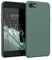 kwmobile Hülle kompatibel mit Apple iPhone SE (2022) / iPhone SE (2020) / iPhone 8 / iPhone 7 Hülle - Silikon Handy Case - Handyhülle weiche Oberfläche - kabelloses Laden - Tannengrün