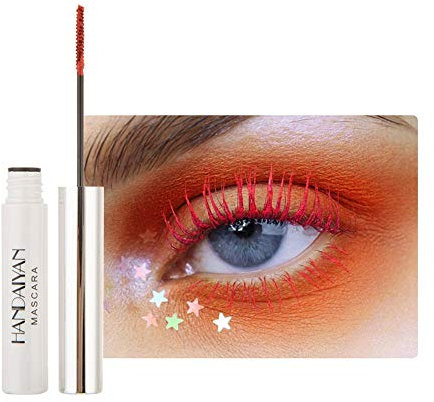 Allbestaye Bunt Wimperntusche Wasserfest Feiner Pinsel Grün Schwarz Weiß Wimpern Long-lasting