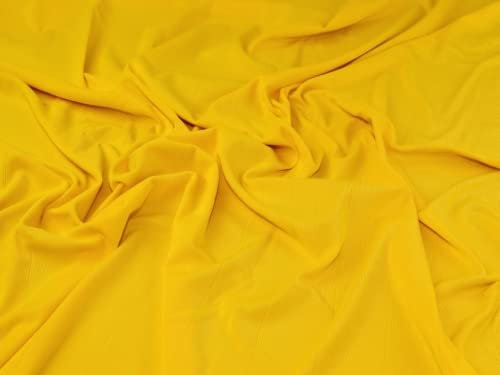 Bandage Rippstrick Stoff, Gelb, Meterware