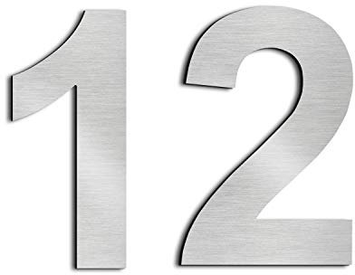 nanlyiau 2pc 3in numero civico esterno adesivo numero civico acciaio numero civico acciaio inox realizzato in solido acciaio inossidabile 304 Argento(13)