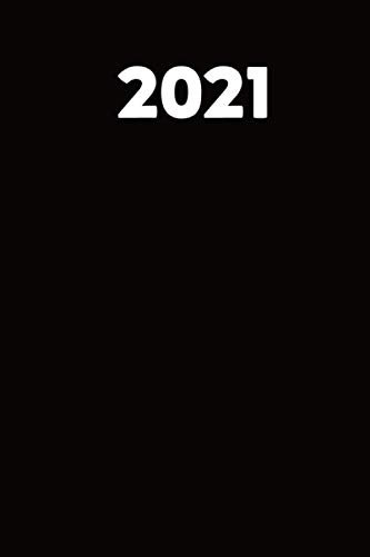 Kalender 2021 A5 Schwarz: 1 Woche 2 Seiten – Terminplaner 2021