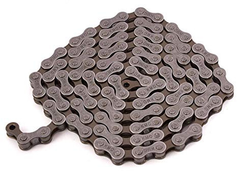 KHE KMC BMX Fixie Halflink Chain 1/2 Inch x 1/8 Inch Ventura 112 Links 365 g Grey + Pin