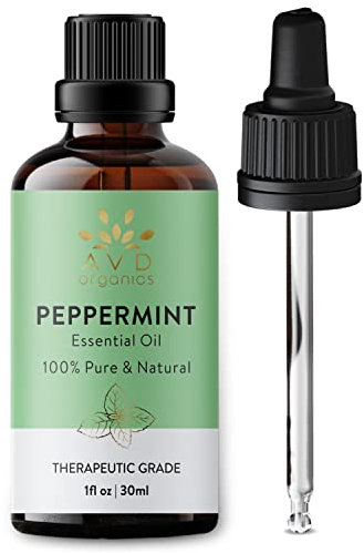 AVD ORGANICS PfefferminzÖl haare | 100% reines pfefferminzöl ätherisches öl | für Aromatherapie, Diffusor, Haare, Entspannung, Konzentration – 1 fl. Unze