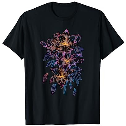 Tolles Blumen-Design mit verschiedenen Lilien. T-Shirt