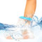 BESUMYN Wasserdichte Fußgipsabdeckung zum Duschen: Gips- und Verbandschutz zum Baden, Gipsabdeckung, transparenter Gipsverband und Verband, wiederverwendbarer wasserdichter Schutz trocken