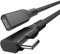 Cable USB C de extensión 240W 0.3M,Cable Thunderbolt 4 & USB C macho a hembra en ángulo recto,PD 3.1 Carga rápida 40Gbps 8K vídeo,cable extensión de tipo C,para MacBook Pro/Air iPad, Galaxy S24