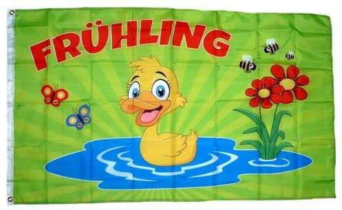 Fahne/Flagge Frühling Küken 90 x 150 cm