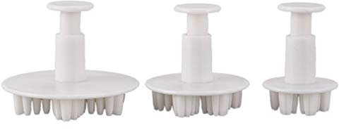 3 Pcs Cake Sugarcraft Snowflake Flowers Cutter Plunger Plum