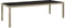 Hommdiy Gartentisch Beige 250x100x75 cm Hartglas und Poly Rattan
