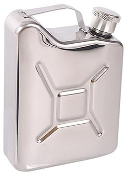 YSFSootie 5oz Stainless Steel Oil Jerry Can Liquor Hip Flask Pocket Whiskey Flask Flagon for Men Climbing Bar Party Drinker