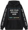 HTHCHENG Personalisierte Hoodie Personalisierte Herren Damen Pullover Maßgeschneiderte Kapuze 2 (schwarz S/M)
