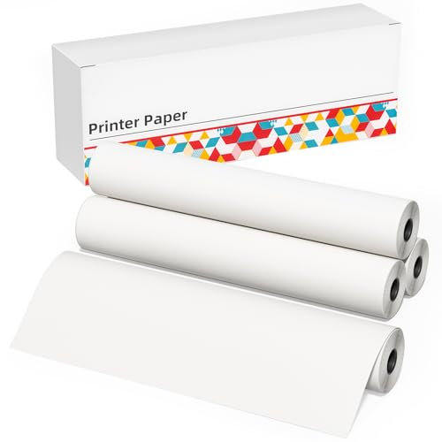 M832 A4 Thermopapier 4 Roll Durchmesser 28mm Kompatibel mit Tragbare Drucker, PokeLabel