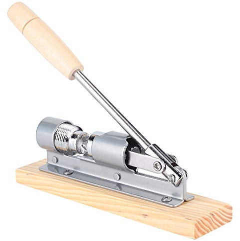 Mechanischer Nussknacker, Robuster Walnussknacker aus Edelstahl mit Holzsockel, Verstellbare Nussknackzange für Walnuss, Pekannuss, Macadamia, Haselnüsse, Kastanien