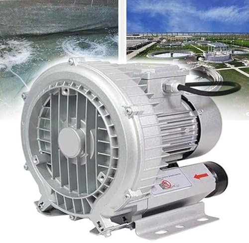 Ventilateur Vortex haute pression, ventilateur régénératif pour l'aquaculture, ventilateur centrifuge industriel puissant, pompe à air Vortex, pompe à vide, aérateur d'étang à poissons,250W/0.34HP