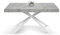 Mar.c.a. Design Tavolo Allungabile Tisch, Holz Metall Eisen, Zement und Weiß, 160 x 90 x 74