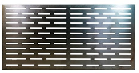 Chapa Perforada Decorativa de Hierro | Panel Metálico Hierro en Crudo | 2000x1000 mm | Ideal para Decoración de exteriores | Vallas, Celosías, Paredes, Balcones, Jardines | Mod. 51