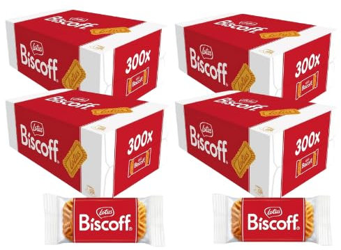 Biscoff Indivuidually Wrapped Welcome Biscuits with Caramelised Taste Lotus 300 Pieces (1875g) (4 Box - 1200 Biscuits)