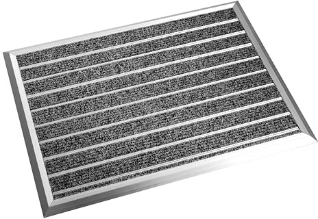 KNOBLOCH Fußmatte FM1020, Aluminium-Rahmen, Anthrazit, 710 x 13 x 530 mm