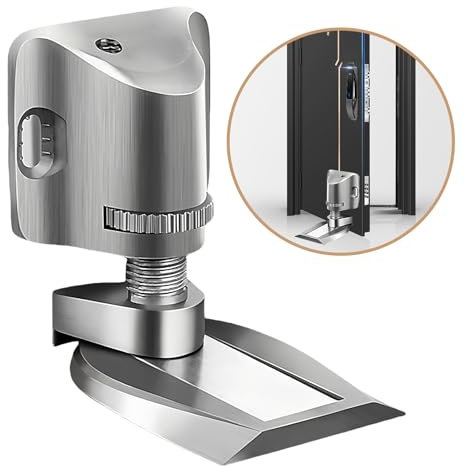 JAONLD Tope Puerta Magnetico Adhesivo Invisible Tapón Magnético para Puerta Topes para Puertas Metálico Autoadhesivo o Perforado para Uso en Varias Puertas y Pisos (Plateado)